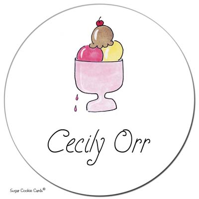 Sugar Cookie Gift Stickers - Ice Cream